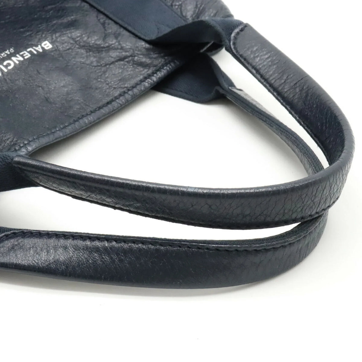 Pre-Owned Balenciaga 339933 Women's Leather Handbag,Tote Bag Navy (Good)