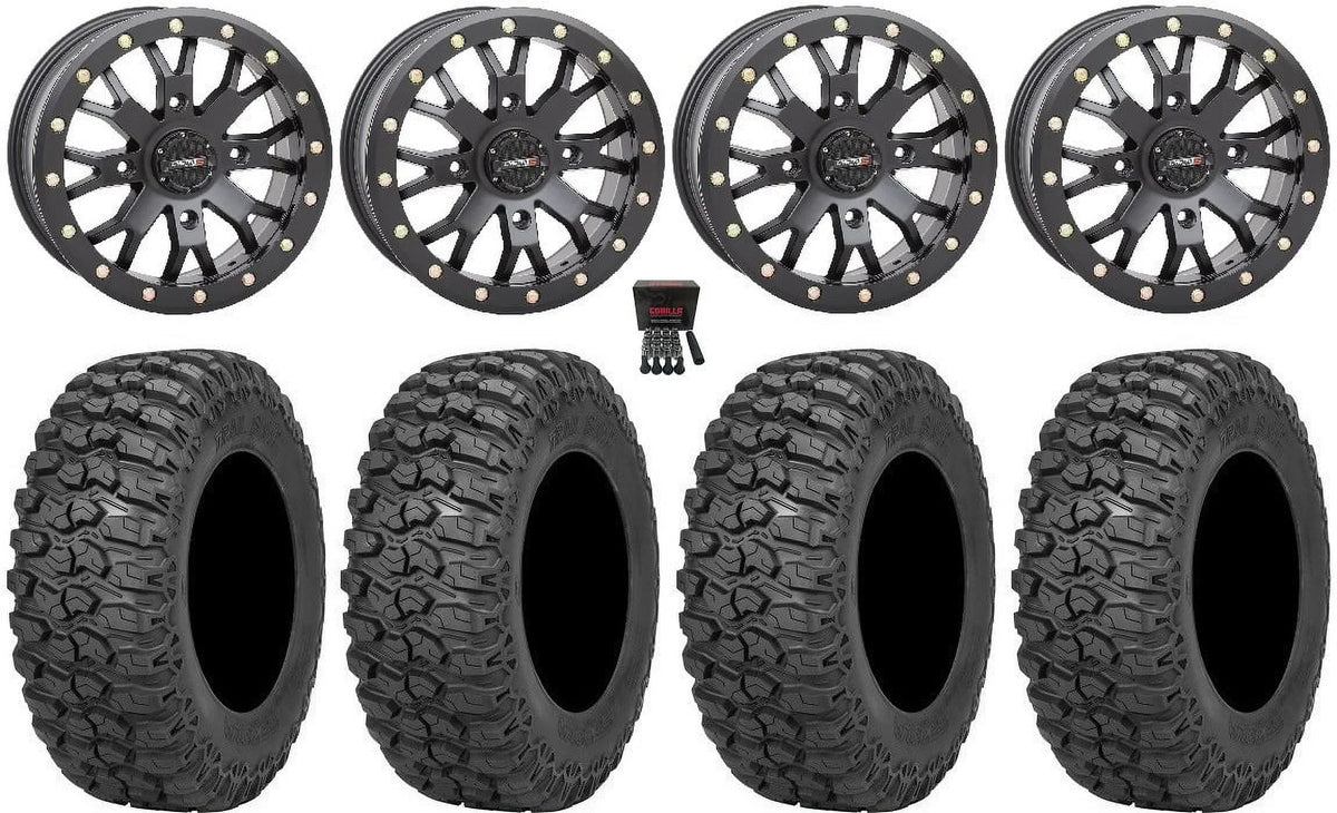 System 3 SB-4 14" Wheels Bk (6+1) 30" Trail Saw 2.0 Tires Can-Am Commander Maverick Renegade Outlander Defender