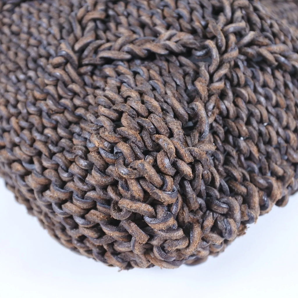 Pre-Owned Chanel Mesh Braided Leather Brown Women's Shoulder Bag (Good)