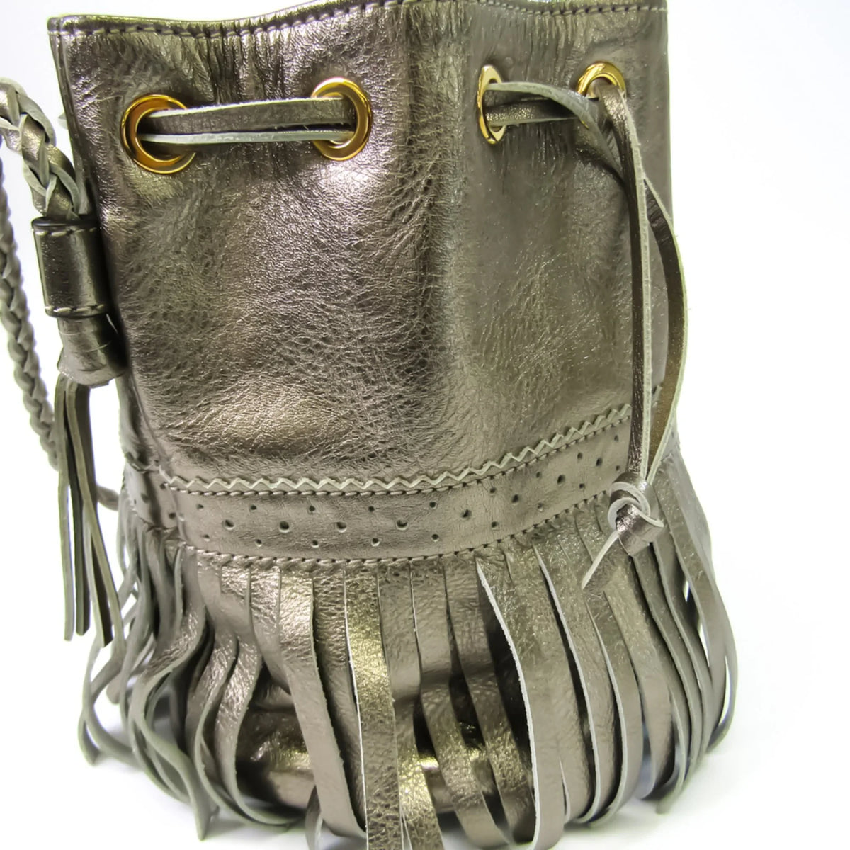 Pre-Owned J&M Davidson Carnival S Women's Leather Handbag,Shoulder Bag Gold (Good)