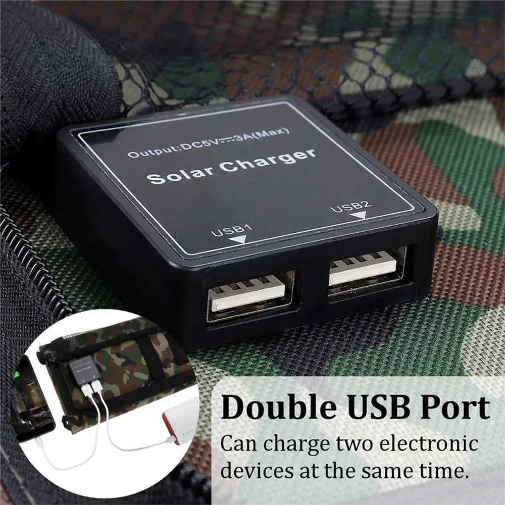 JahyElec New 80W USB Solar Panel Folding Power Bank Outdoor Camping Hiking Phone Charger