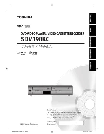 New Toshiba SDV39K DVD/VCR Combo Player