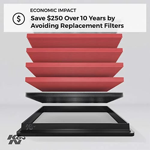 K&N Engine Air Filter: High Performance, Premium, Washable, Replacement Filter: 2007-2019 Nissan/Infiniti/Suzuki/Fiat V6 (370Z, FairladyZ, Skyline 370 GT, QX50, Q40, Q60, G37, EX37), 33-2399