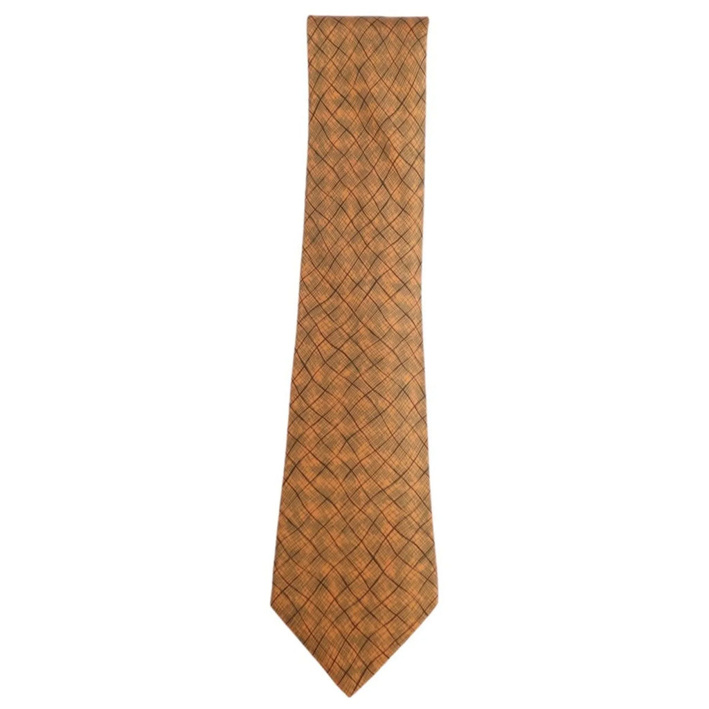 Pre-Owned Hermes HERMES tie silk twill 100% men's orange (Good)