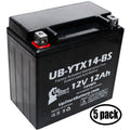 5-Pack UpStart Battery Replacement for 2010 BMW F800ST, GS 800 CC Factory Activated, Maintenance Free, Motorcycle Battery - 12V, 12AH, UB-YTX14-BS