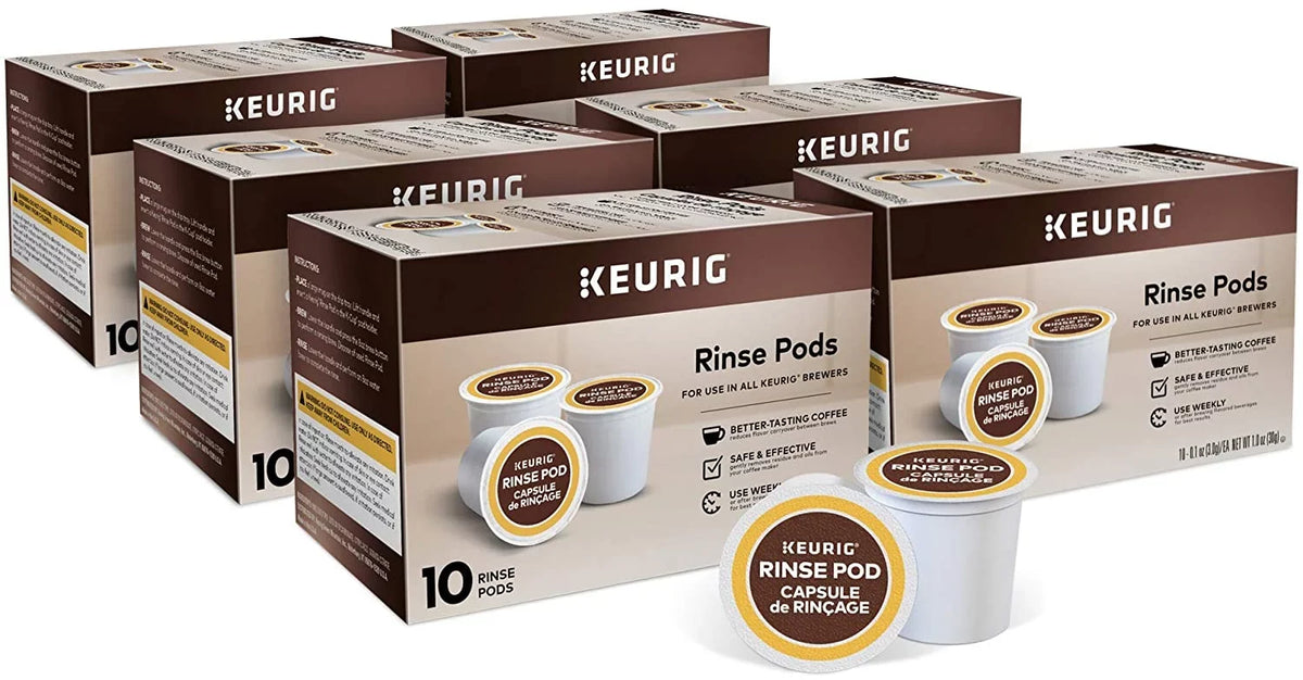 Keurig Rinse Pods, Reduces Flavor Carry Over, Compatible with Keurig Classic/1.0 & 2.0 K-Cup Pod Coffee Makers, 10 Count (Pack of 6)