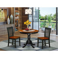 Antique 3-piece Traditional Lumber Dining Set in Black/Cherry