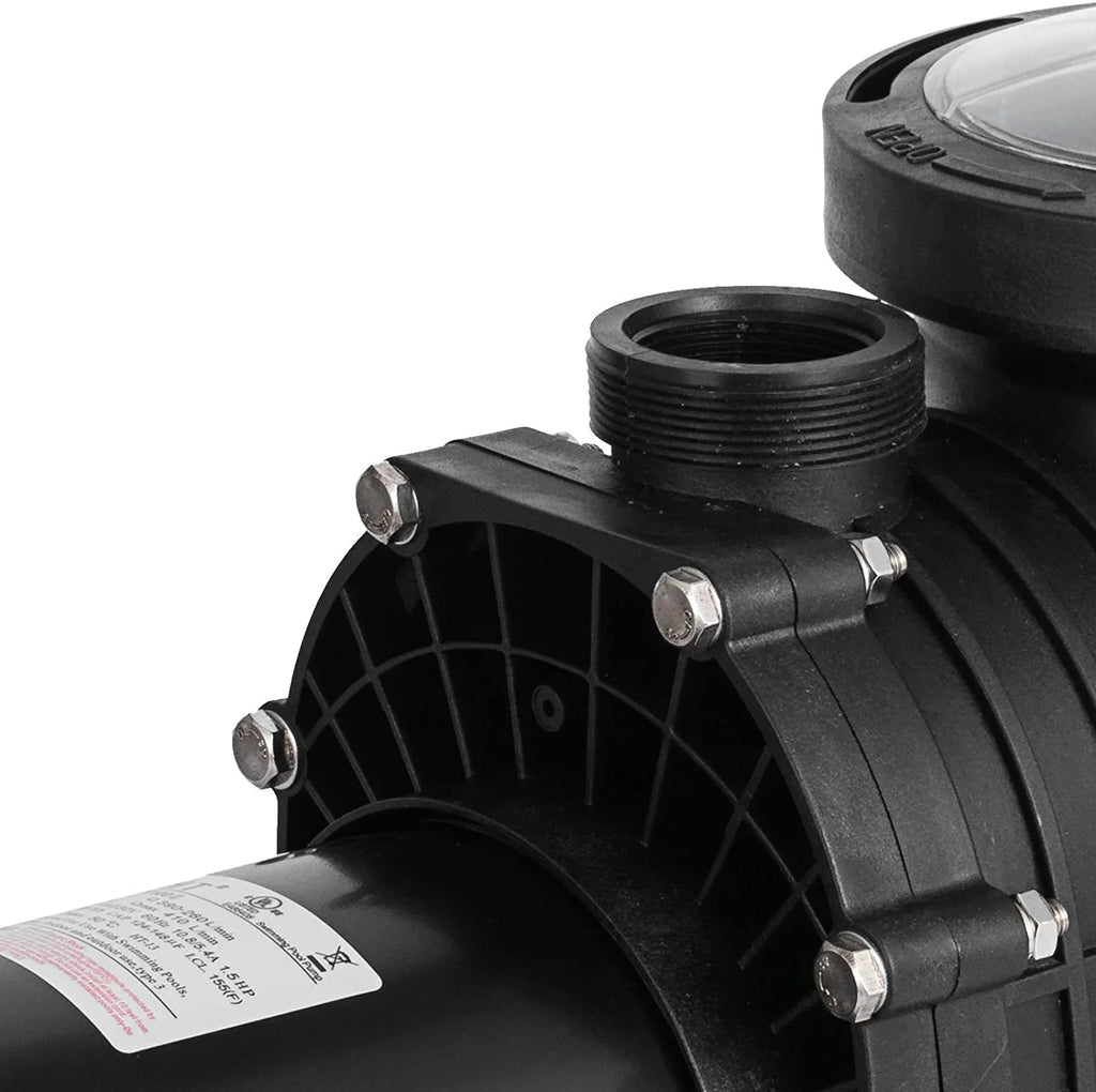 Self Primming Pool Pump, Inground Above Ground Swimming Pool Pump Upgraded 110V/220V Dual Voltage, 1100W 60HZ Single Speed Pumps With Strainer Basket Silent Operation
