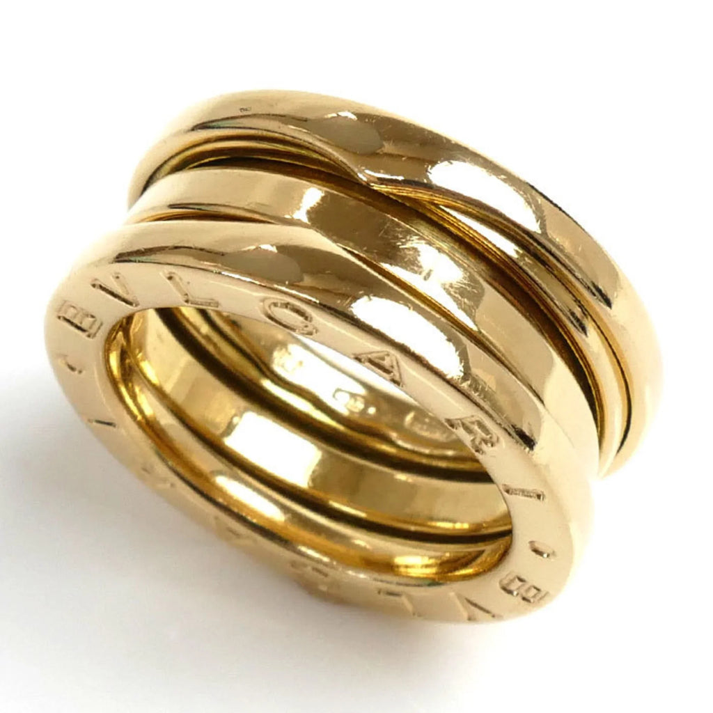 Pre-Owned BVLGARI Bvlgari K18YG Yellow Gold B-ZERO1 Three-Band Ring, Size 6.5, 47, 7.7g, Women's (Good)