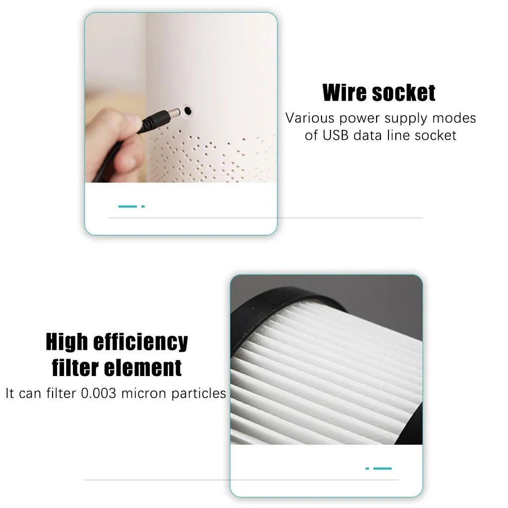 Tangnade humidifier humidifier Portable Home Desktop USB Air Disinfection Machine Air Purifier White
