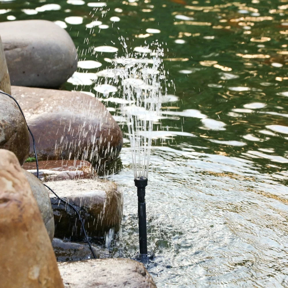 Lixada LED Light Submersible Water Pump 10W for Fish Aquarium Bird Bath Garden Pond Fountain 600L/H AC