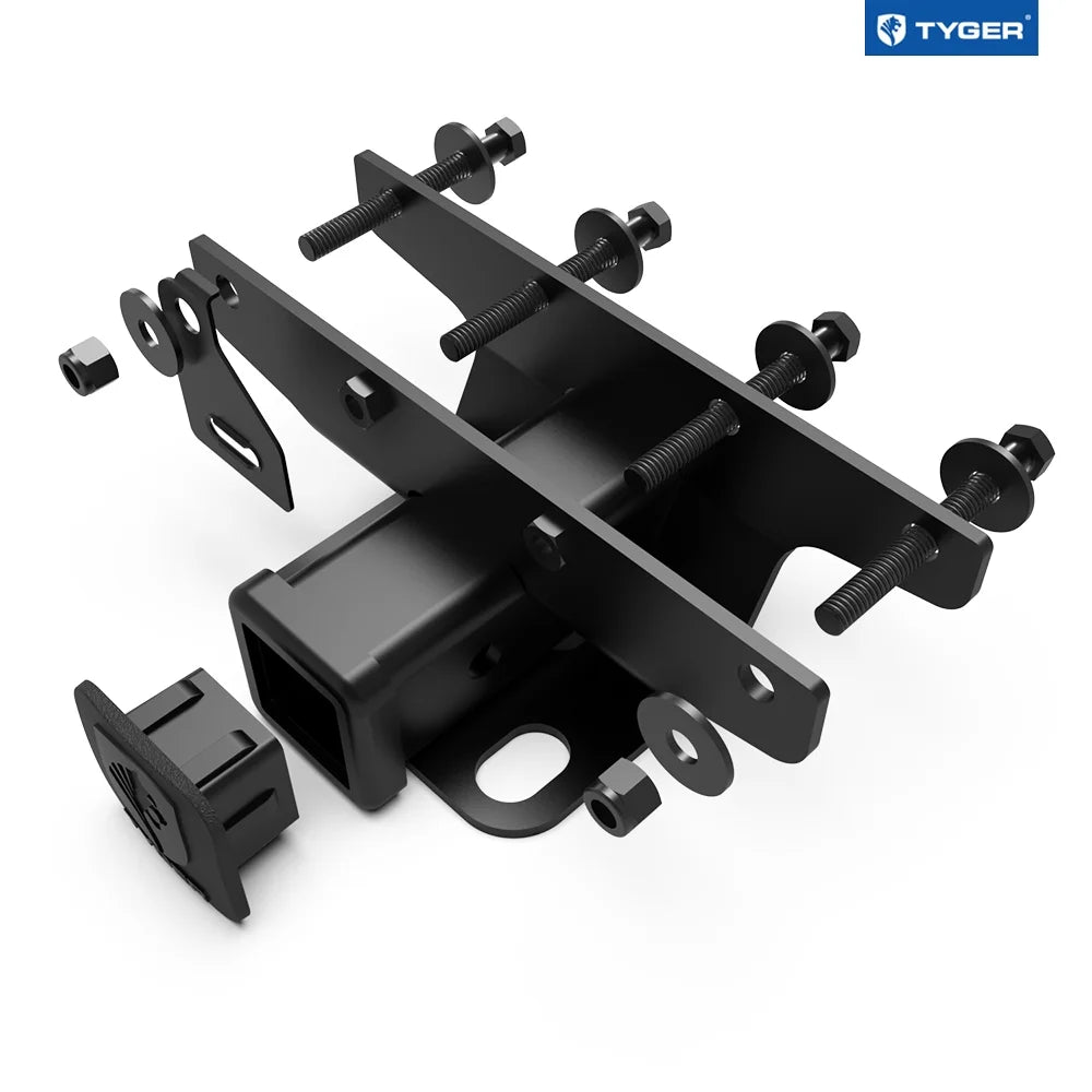 Tyger Auto TG-HC2J003B Hitch & Enclosure Kit Compatible with 2018-2024 Jeep Wrangler JL/JLU (Include 20-24 diesel engine; 21-24 4xe) Factory Style 2 inch Rear Receiver Hitch Tow Towing Trailer Hitch