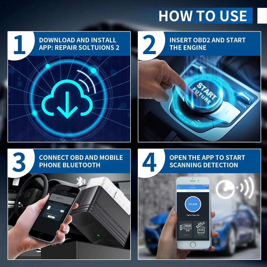 Innova 6000P Wireless Bluetooth Code Reader Car ABS SRS Engine Diagnostic Scan Tool Auto Adapter OBD2 Scanner Scan Full System Code Scanner for Chevrolet GMC Buick Ford Chrysler Lincoln Dodge
