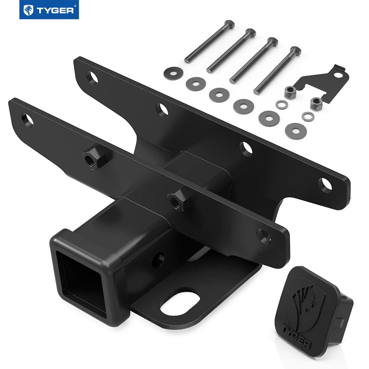 Tyger Auto TG-HC2J003B Hitch & Enclosure Kit Compatible with 2018-2024 Jeep Wrangler JL/JLU (Include 20-24 diesel engine; 21-24 4xe) Factory Style 2 inch Rear Receiver Hitch Tow Towing Trailer Hitch