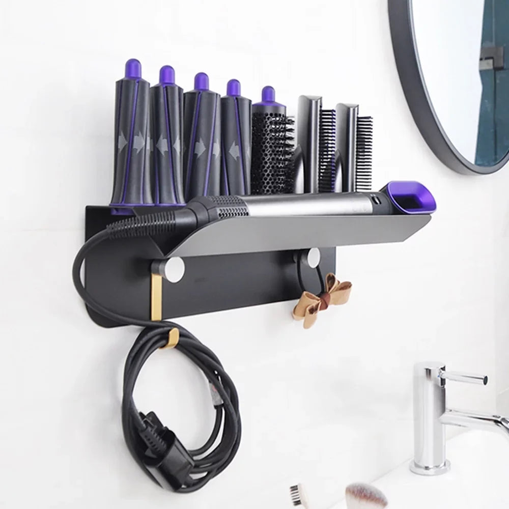 Floatant Wall-mounted Hair Dryer Holder For Dyson Airwrap Styler Hair Curling Iron & Accessory