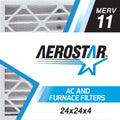 Aerostar 24x24x4 MERV 11, Pleated Air Filter, 24 x 24 x 4, Box of 6, Made in the USA