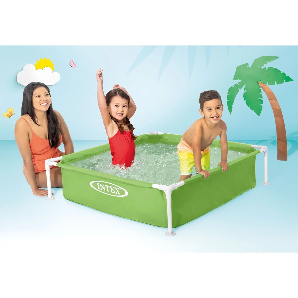 Intex Mini Framed Beginner Outdoor Kiddie Swimming Pool, Color Varies