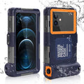 UrbanX Professional [15m/50ft] Swimming Diving Surfing Snorkeling Photo Video Waterproof Protective Case Underwater Housing for Orange Neva jet 5G And all Phones Up to 6.9 Inch LCD with Lanyard