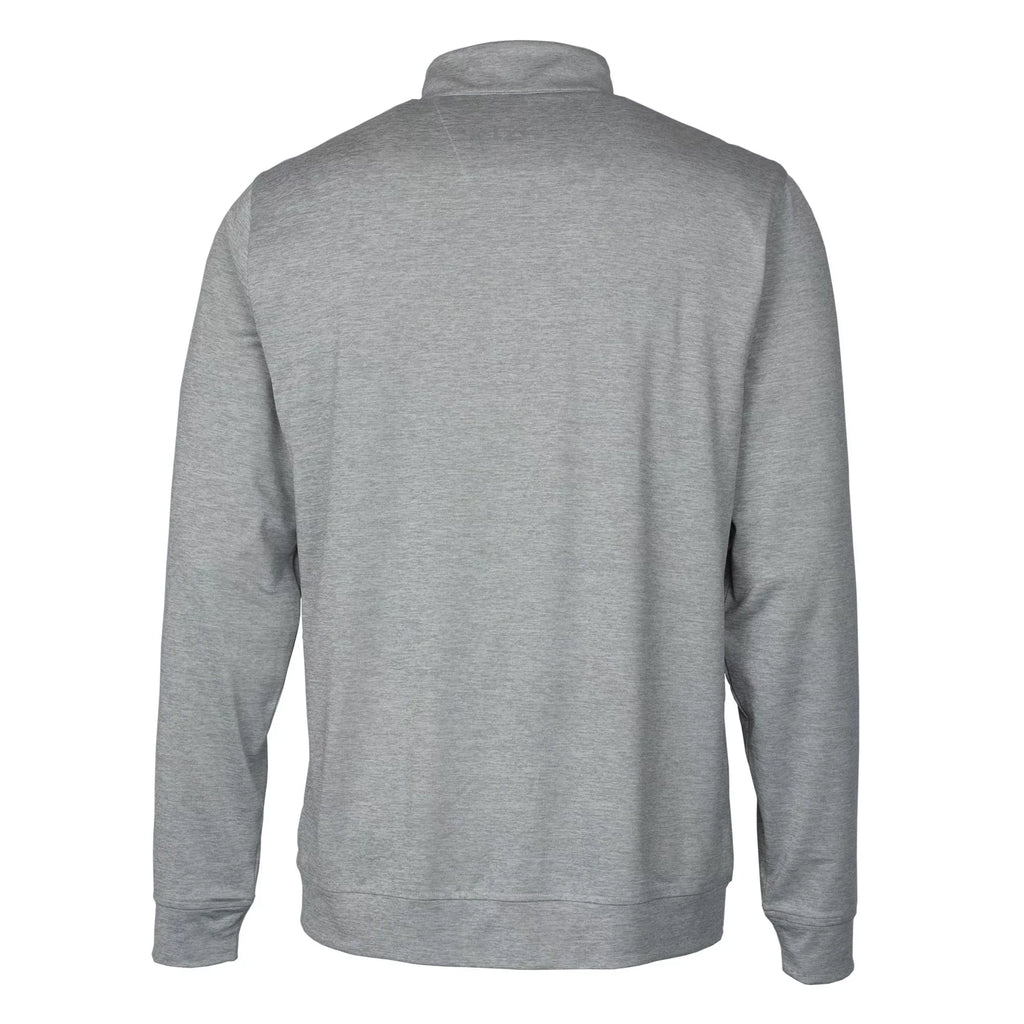 Men's Cutter & Buck Gray Iowa Cubs Big & Tall Stealth Heathered Quarter-Zip Pullover Top