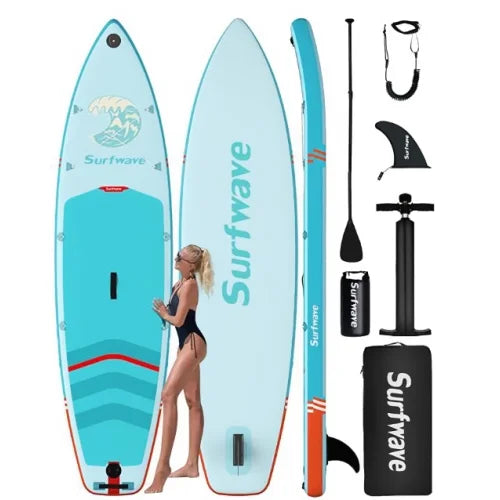 Inflatable Stand Up Paddle Boards 10'8''*33"*6" With Premium SUP Accessories & Backpack, Leash, Paddle, Hand Pump,Wide Stance, Non-Slip Relaxation Deck for Youth & Adults