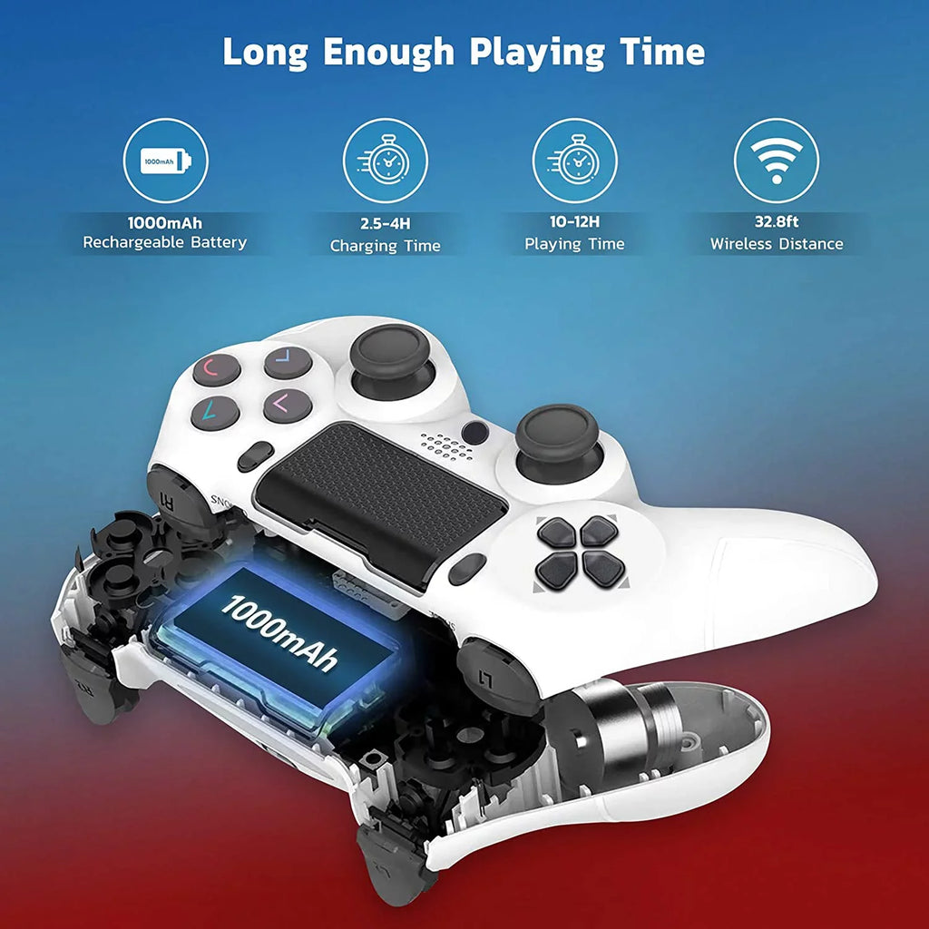 PRO Wireless GamePad Compatible with Samsung S21 FE Controller Plus 1,000 Battery/Built-In Speaker/Gyro/Remote BlueTooth Slim (White)