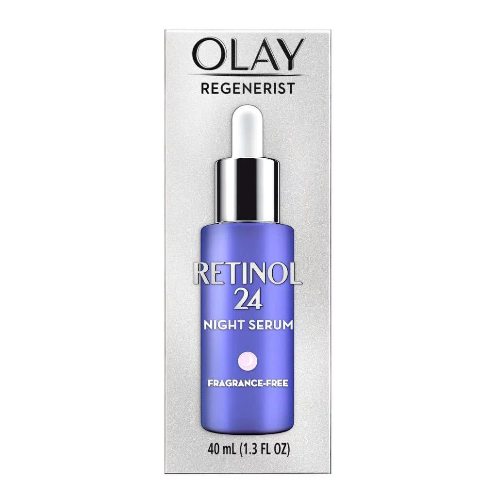 Olay Regenerist Retinol 24 Fragrance Free Night Facial Serum with Vitamin B3 + Retinol complex, 1.3 Fluid Ounce
