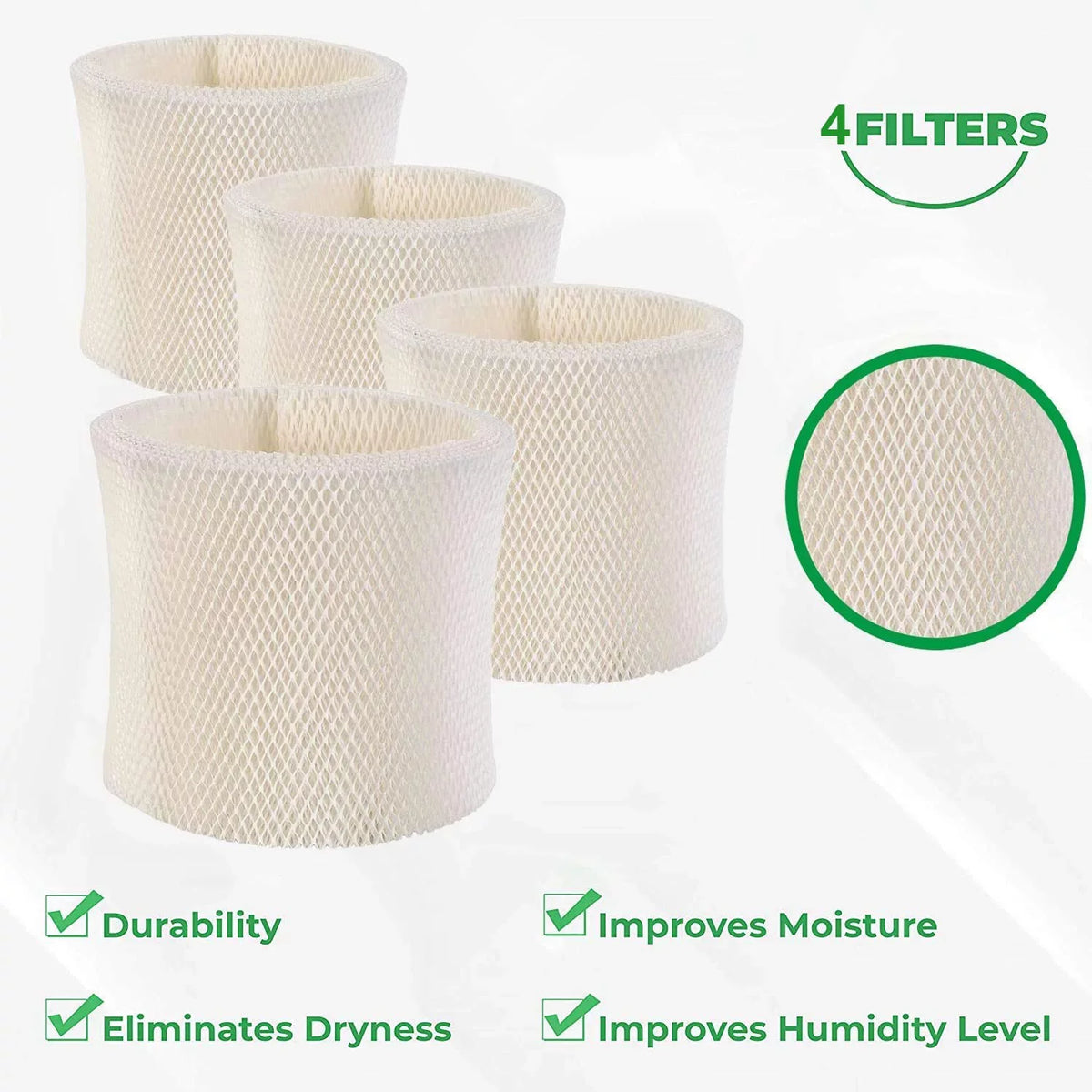 ITidyHome 4-Pack Replacement for Emerson MAF2 Moist air Wicking Humidifier Filter Pattern to Compatible with Emerson Part # MAF2 & Kenmore Part # 15508, Noma Part #EF2.