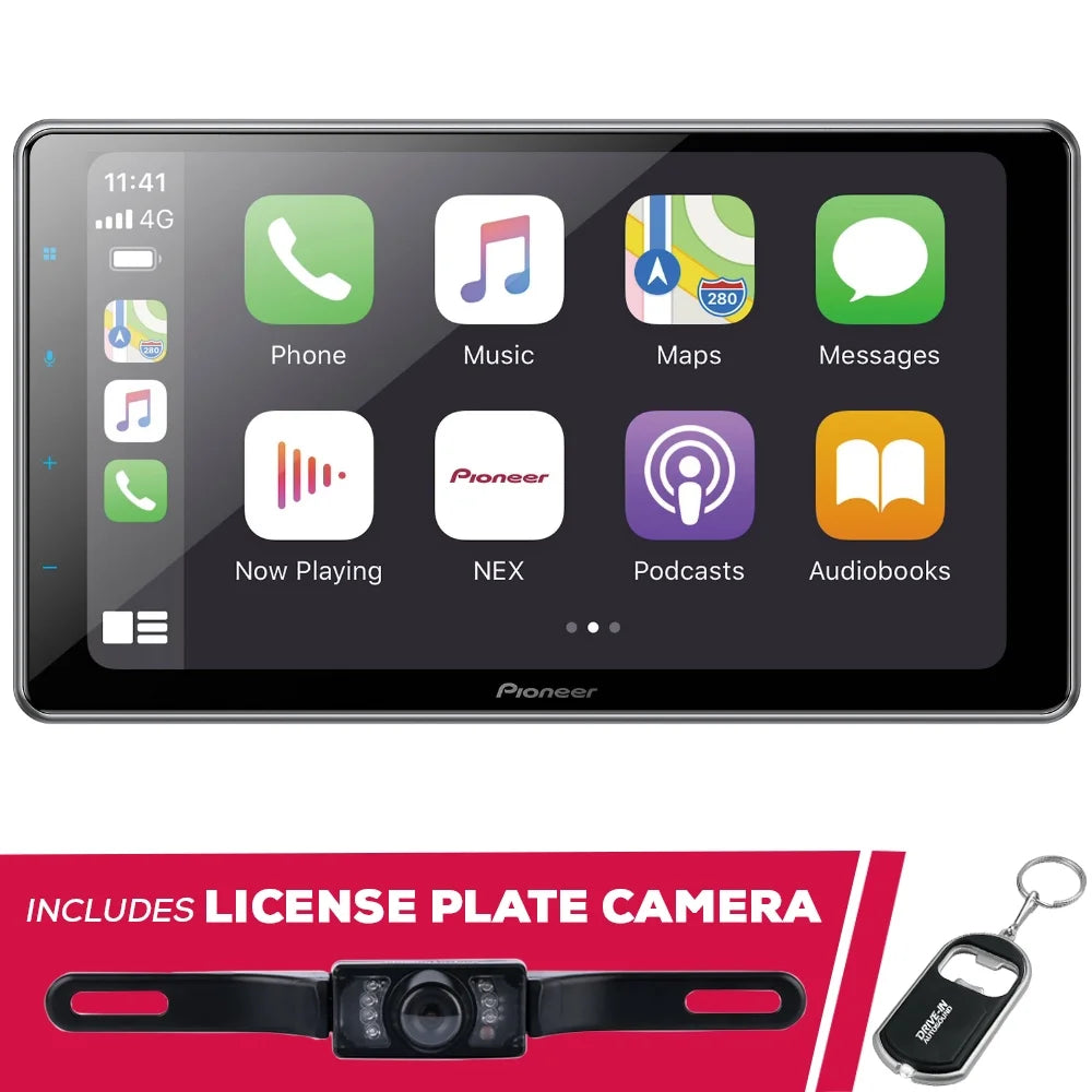 New Pioneer DMH-WT7600NEX 9" Digital Multimedia Receiver w/ License Plate Camera