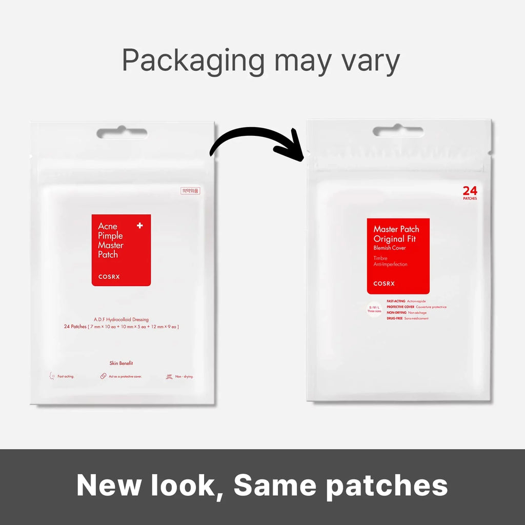 Cosrx Acne Pimple Patch Absorbing Hydrocolloid Original 3 Size Patches For Blemishes And Zits Shield Spot Stickers For Face And Body, Not Tested On Animals, No Toxic Ingredients (240 Count (Pack.