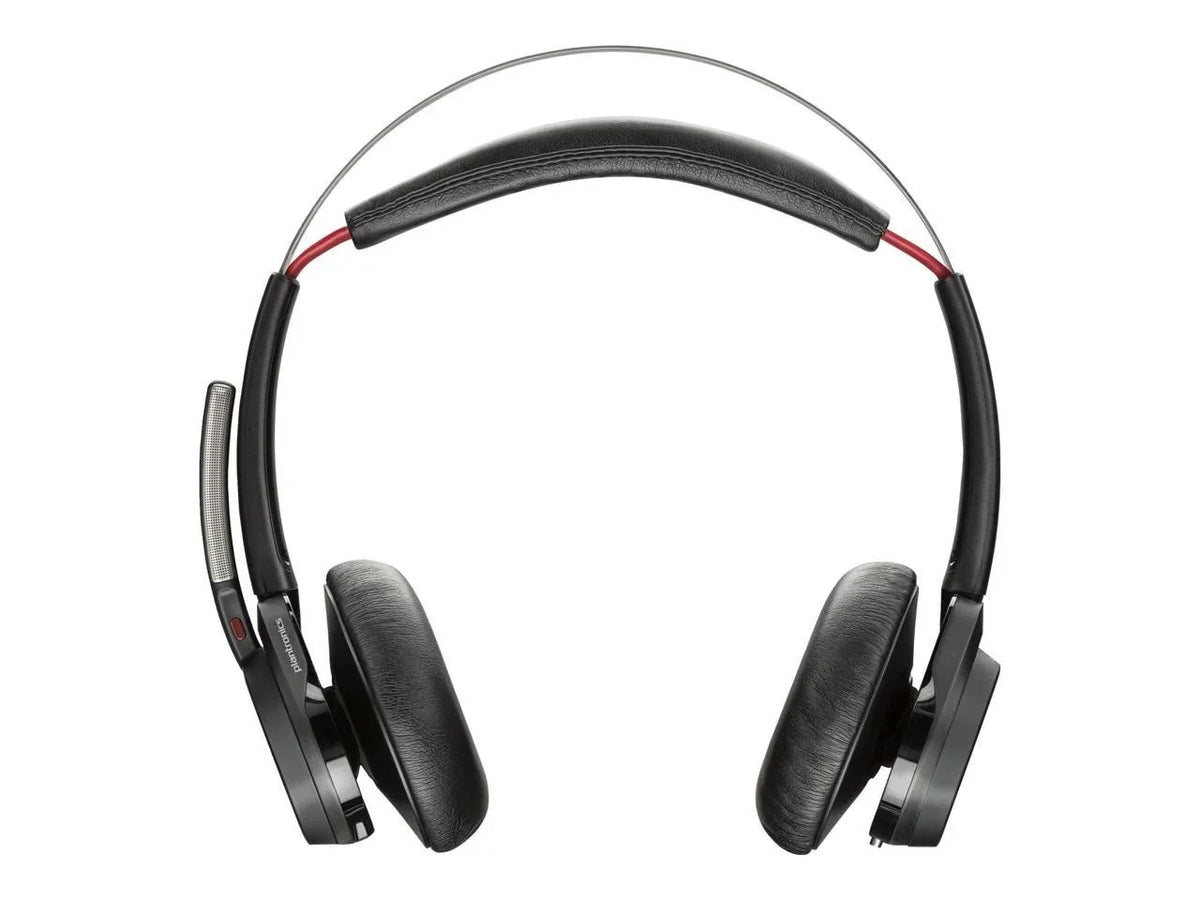 Poly Voyager Focus B825 UC Headset - Google Assistant, Siri - Stereo - USB Type A - Wired/Wireless - Bluetooth - 98.4 ft - 32 Ohm - 20 Hz - 20 kHz - Over-the-head - Binaural - Ear-cup - MEMS Techno...