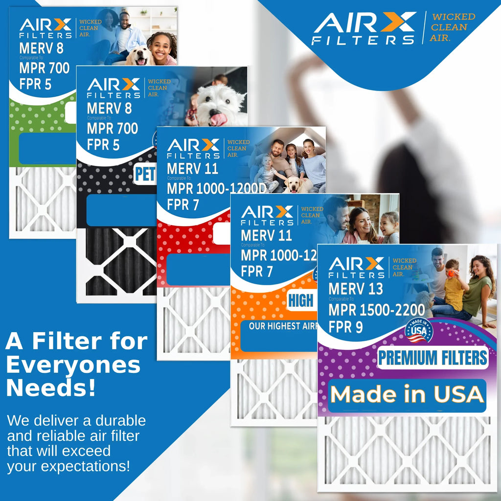 16x25x5 Air Filter MERV 11 Comparable to MPR 1000, MPR 1200 & FPR 7 Compatible with Lennox X0583 Air Filter 2 Pack by AIRX FILTERS WICKED CLEAN AIR.