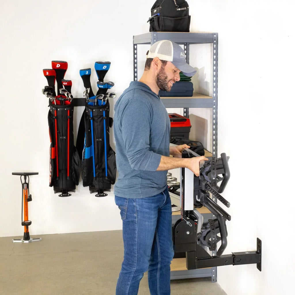 StoreYourBoard Hitch Wall Mount, 2" Trailer Hitch Receiver Storage, Bike Hanging Garage Organizer, Heavy Duty Steel, Holds Max 175 lbs