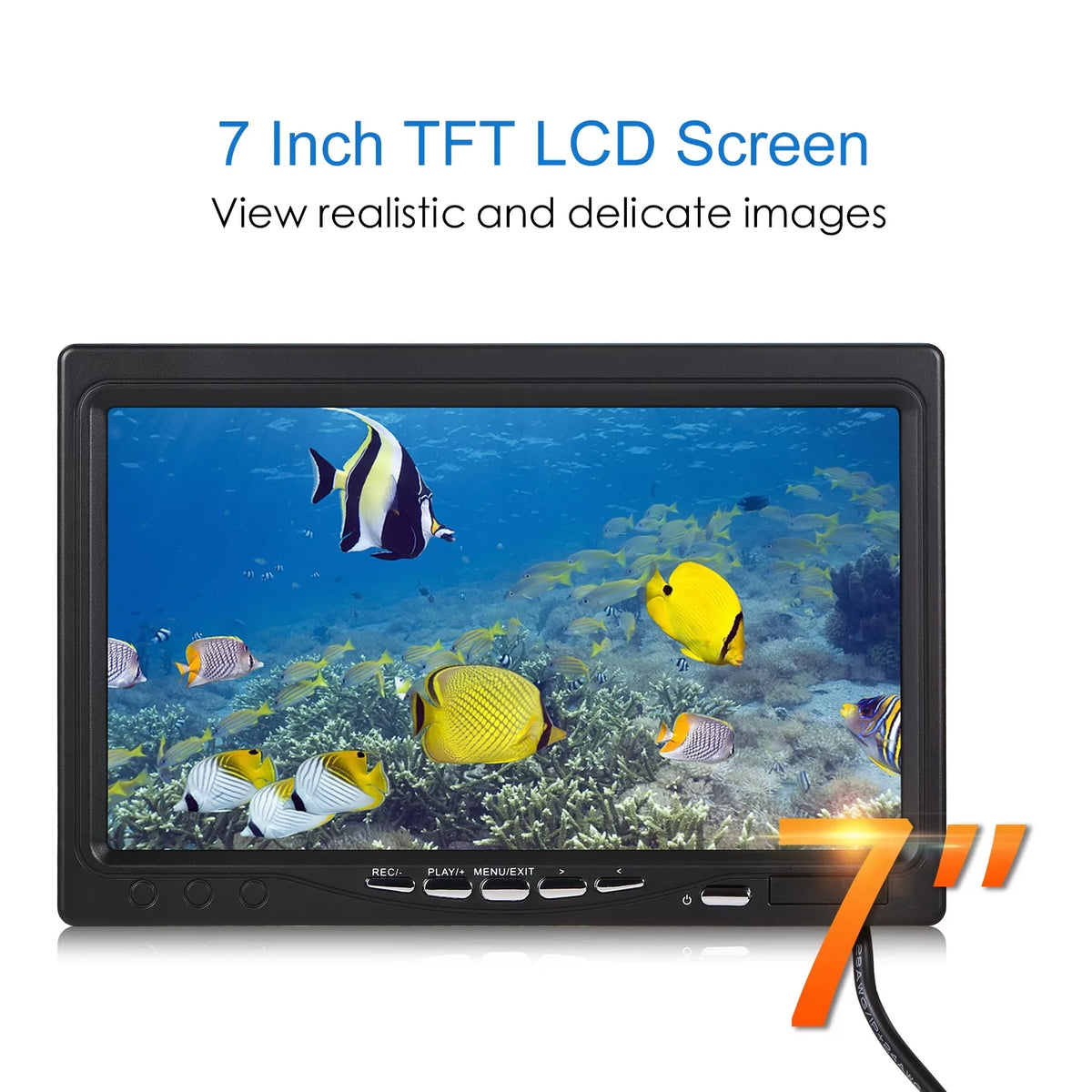 Pristin Underwater camera,15M/30M/50M Cable IP68 Waterproof Sea Lake IP68 Waterproof Sea Fish 12LEDs 7Inch/9Inch Camera Fish Sea Lake Boat 7Inch/9Inch LCD Display LCD Display 15M/30M/50M 7 /9 LCD