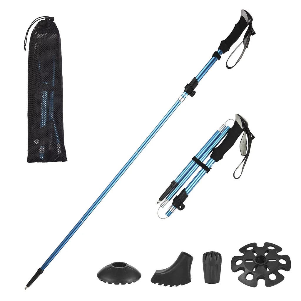 Tomshoo Trekking Pole for Hiking Camping Backpacking, Lightweight and Resilient Blue