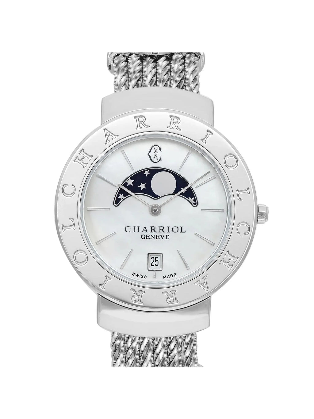 Pre-owned Charriol St Tropez Moonphase 35mm Lady Watch ST35SD1.560.008 (Good)