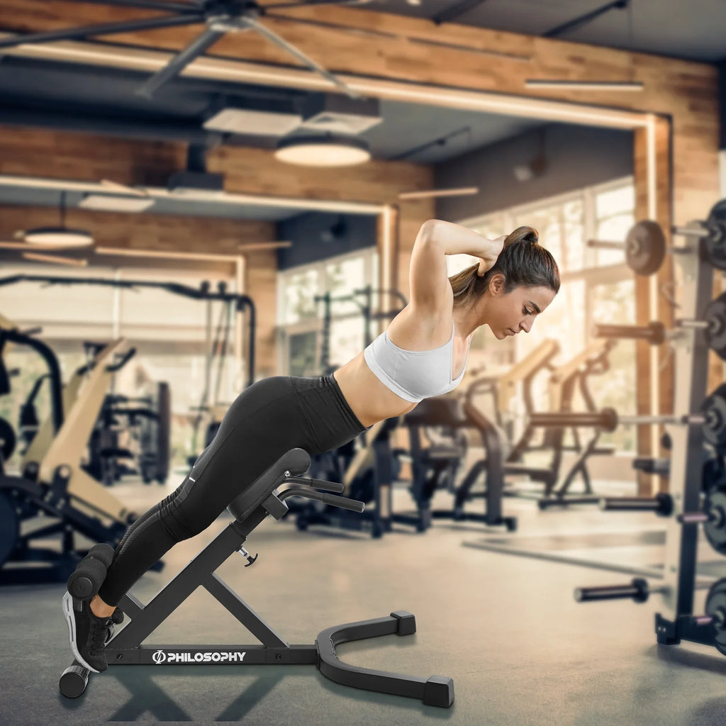 Philosophy Gym Hyper-Extension Roman Chair - Adjustable Lower Back Bench