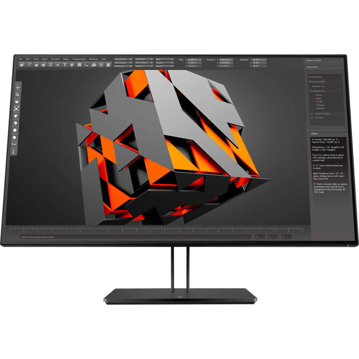 HP Business Z32 31" Class 4K UHD LCD Monitor, 16:9, Black