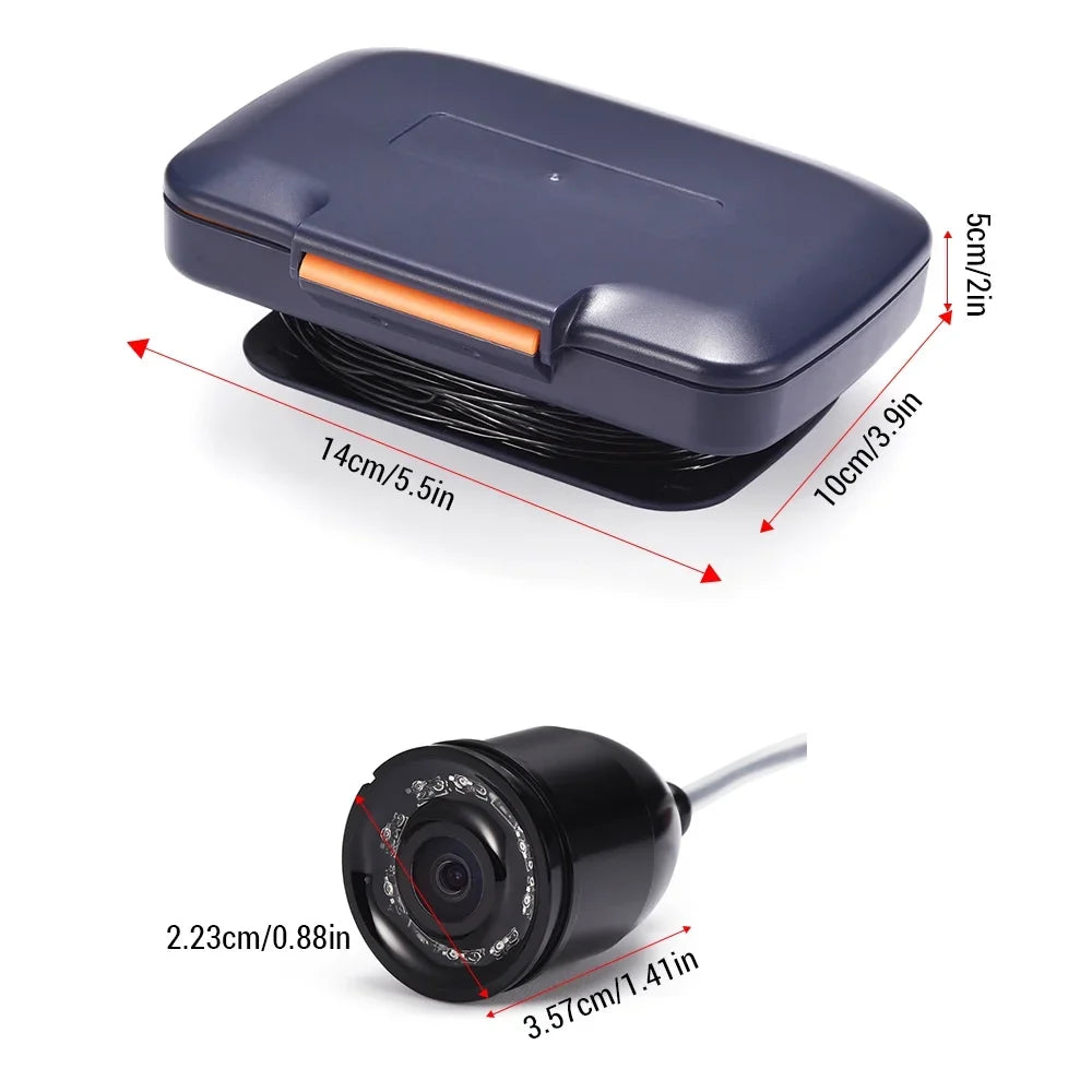 Underwater Fishing Camera with 4.3in Digital LCD 120° 300,000 Pixels 8 CS Night Vision for River/Ice Fishing