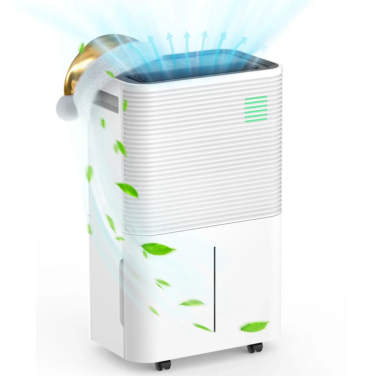KISSAIR 45 Pint Dehumidifiers with handle, Dehumidifier with Drain Hose, 3 Operation Modes, 24H Timer, Portable Dehumidifier for Basement/Bathroom/Laundry Room