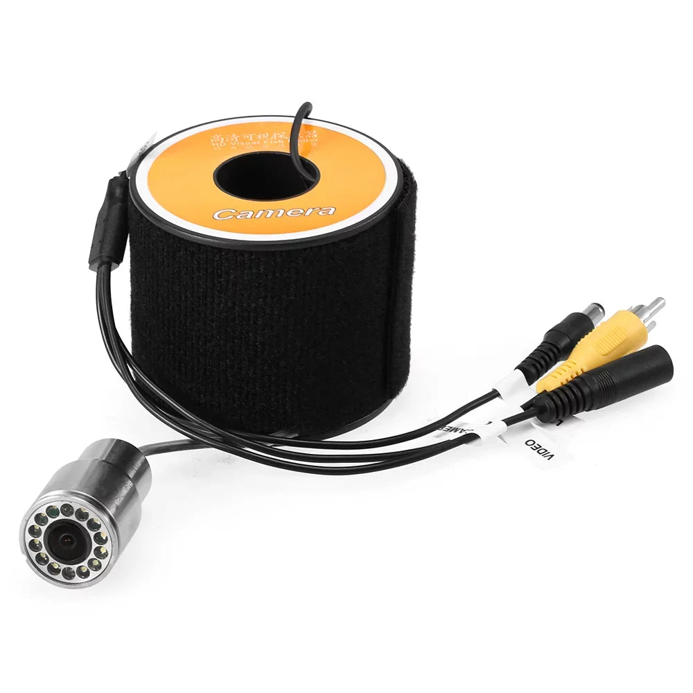 Carevas 1200TVL Underwater Fishing 12 LEDs Night Vision Waterproof Fish Shape Boat Ice Fishing Accessories with 15m30m50m Cable