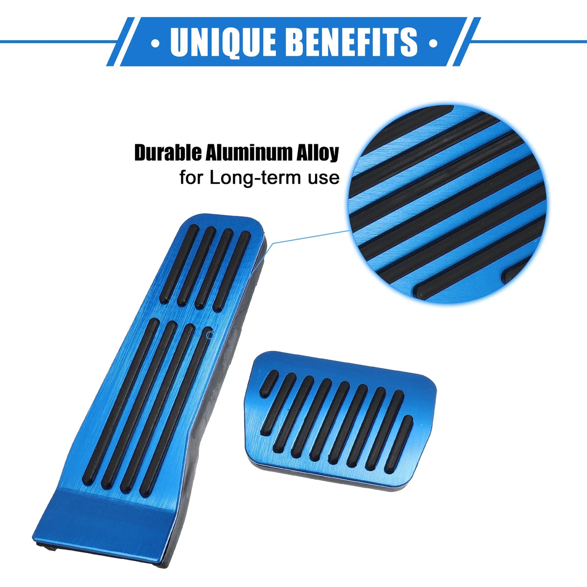 3 Pcs Car Gas Accelerator Brake Foot Rest Pedal Enclosure Pad for Mazda CX-30 2020-2021 Antislip Blue