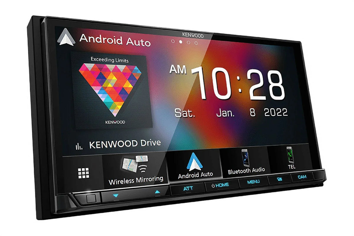 Lumber DMX9708S In Dash Car Receiver 6.95" Touch Screen CarPlay Android Auto & DRV-N520 Dash Cam Combo