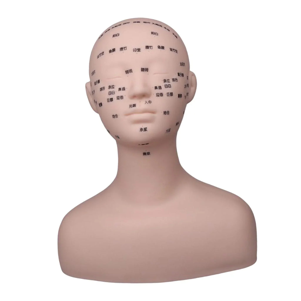 Professional Practice Training Mannequin Head Model Reusable Multifunction with Shoulder Soft for Massage Permanent Makeup Artists Beginners Black