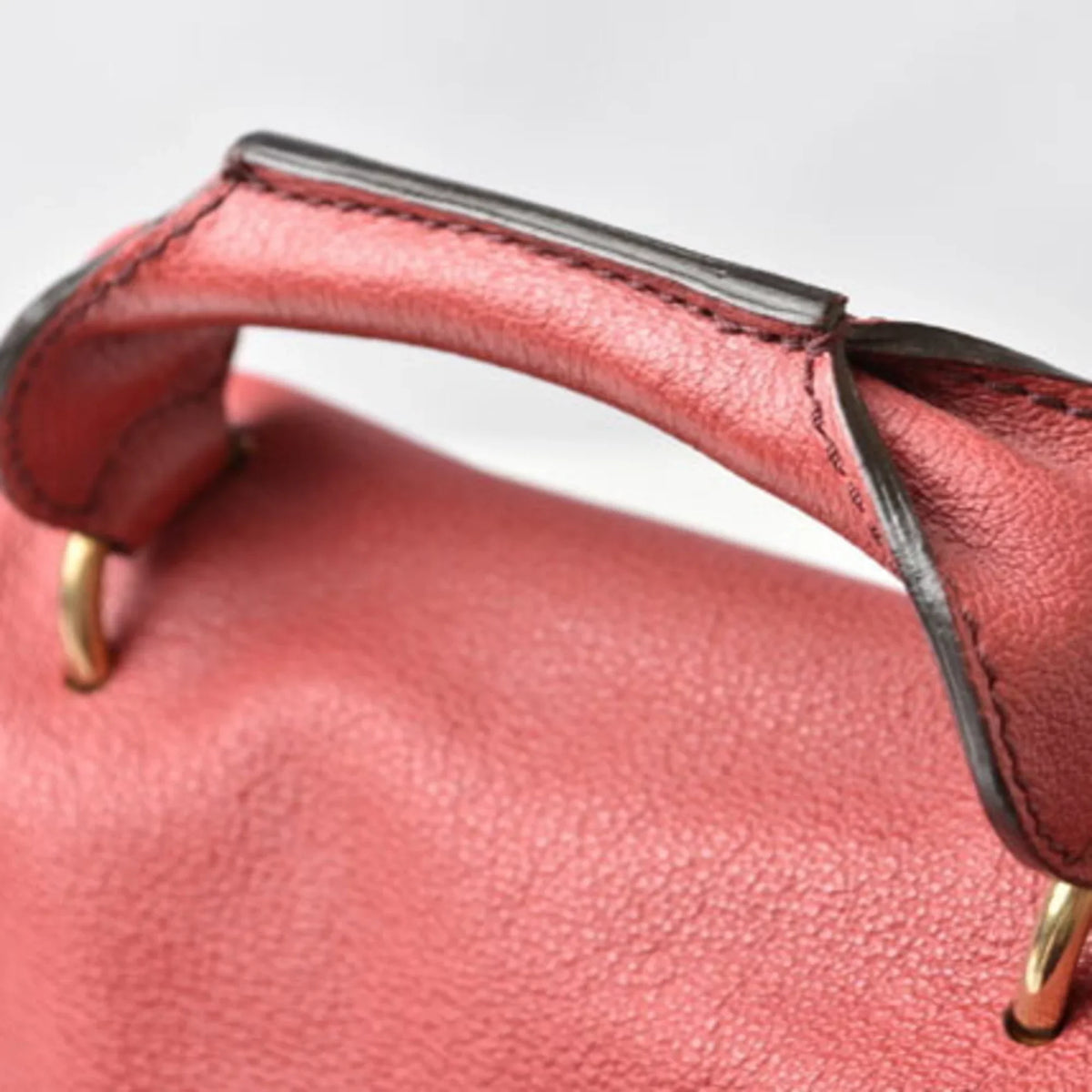 Pre-Owned Chloé Chloe handbag shoulder bag 2way ELISIE Elsie leather Bordeaux (Good)