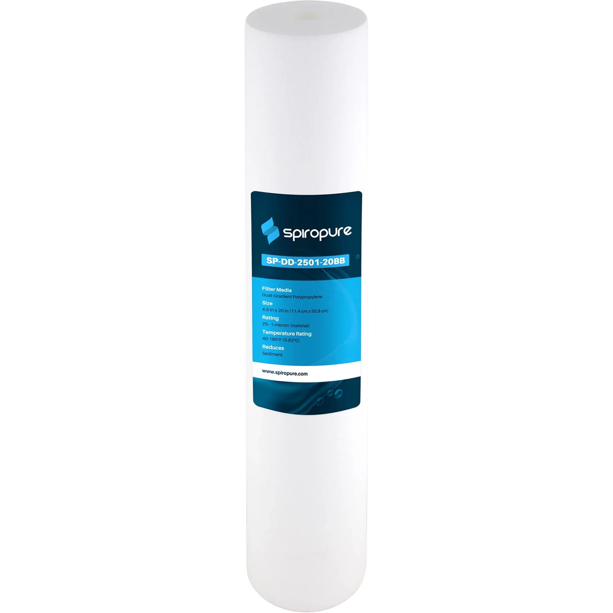 SpiroPure 20 x 4.5" Dual Gradient Polypropylene Filter, 1 Micron (6 Pack)