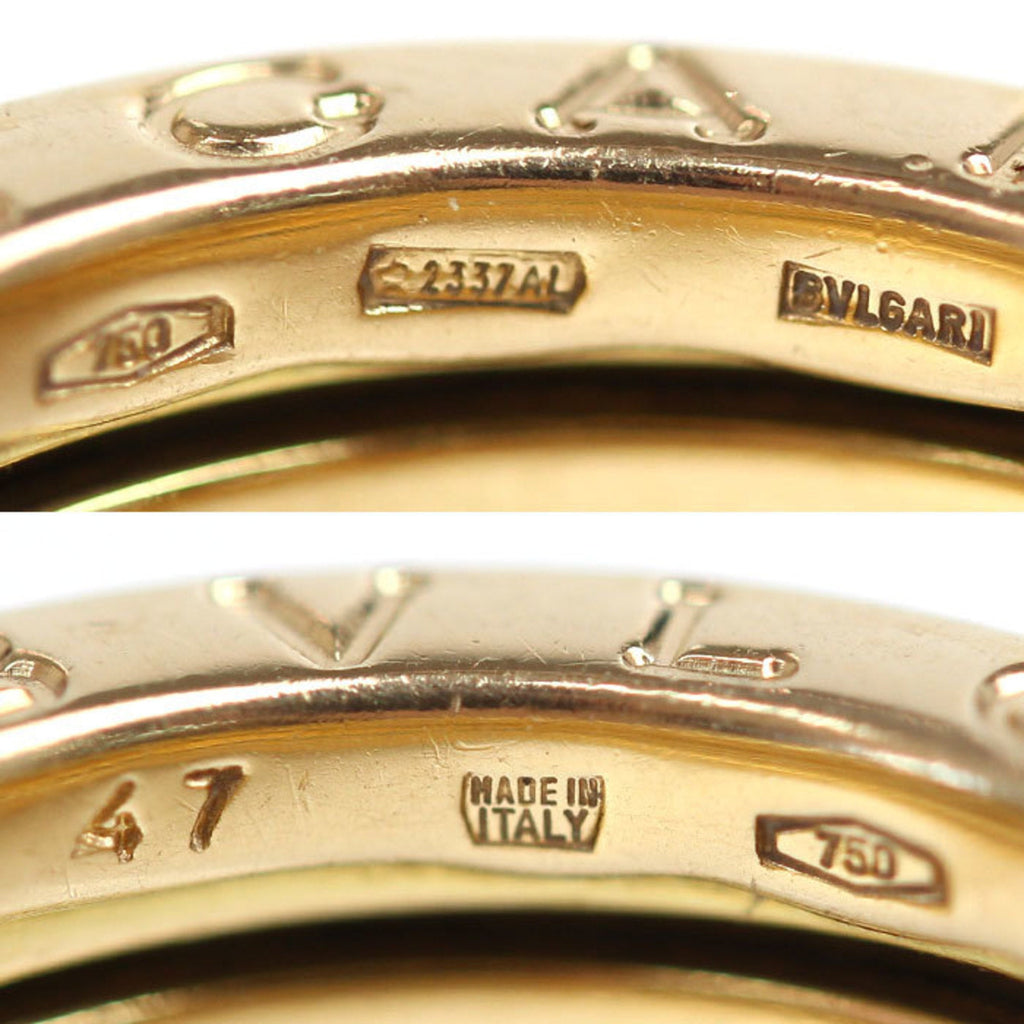 Pre-Owned BVLGARI Bvlgari K18YG Yellow Gold B-ZERO1 Three-Band Ring, Size 6.5, 47, 7.7g, Women's (Good)