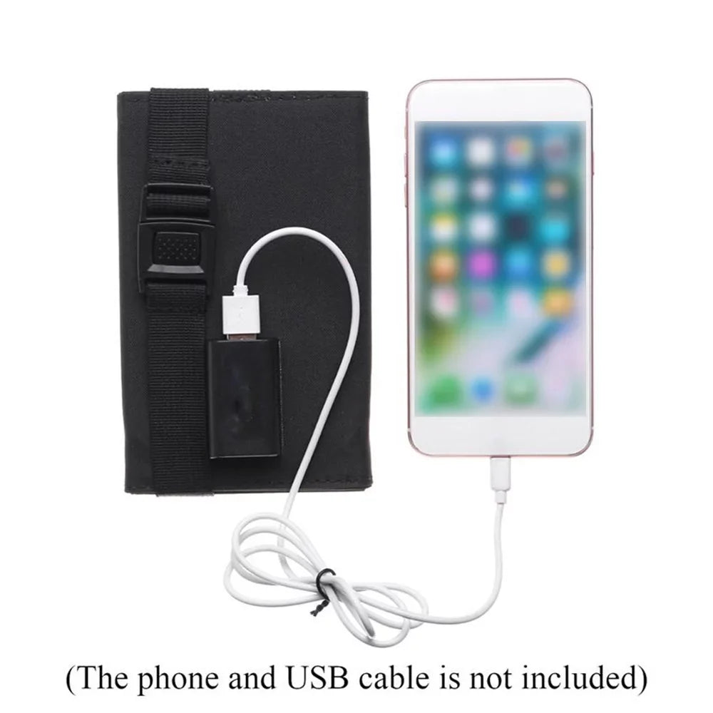 ammoon Portable Solar Panel , 20W Camping Hiking USB Solar Recharger for Mobilephone, Folding Removable Solar Panels