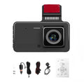 Shinysix 1080P DVR Dash Camera 4 Inch Car Dashcam Driving Recorder 170° Wide Angle with Touchscreen Support Night-Vision Loop Recording Motion Detection Reversing Picture
