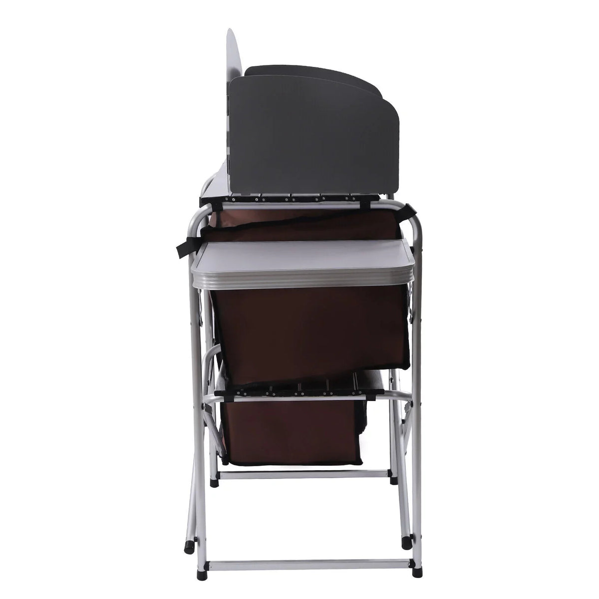 FETCOI Portable Foldable Camping Kitchen Station Folding Grill Table W/ Tabletop