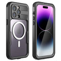 for iPhone 14 Pro 6.1" Case Waterproof, Built-in 6H Screen Protector [Real 360][IP68 Underwater][14FT Military Dropproof][Dustproof][Compatible with MagSafe] for iPhone 14 Pro - Black